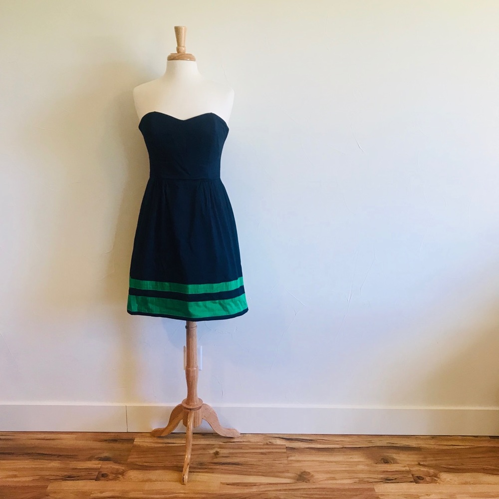 Navy Julie Brown Dress (Size 8)